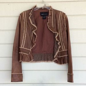 Women’s Moda Leather Steampunk Western Jacket Sz M